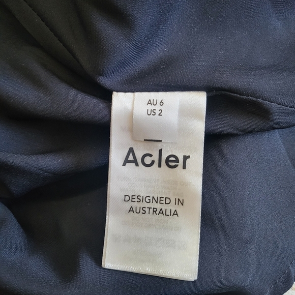 New ACLER Tippet Floral Flutter-Sleeve Midnight Wallpaper Midi Dress NWT Size 2 - Picture 15 of 16